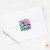 "God houdt zijn beloften waar!" Square Stickers (Envelop)