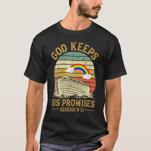 God houdt zijn beloftes Regenboog Noach Ark Jezus  T-shirt