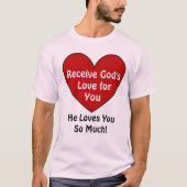 God houdt zoveel van je! T-Shirt (Voorkant)