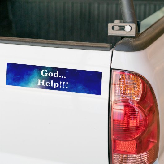 GOD, HULP BUMPERSTICKER (Op Truck)