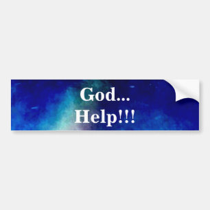 GOD, HULP BUMPERSTICKER