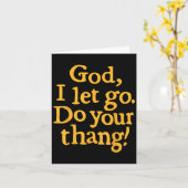 God I Let Go Do Your Thang Christian Faith Bible & Kaart (Gele Bloem)