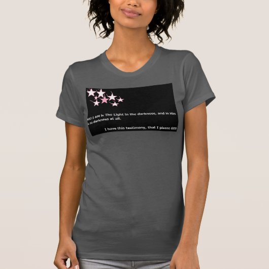 GOD IK BEN is Het Licht in de duisternis T-shirt (Voorkant)