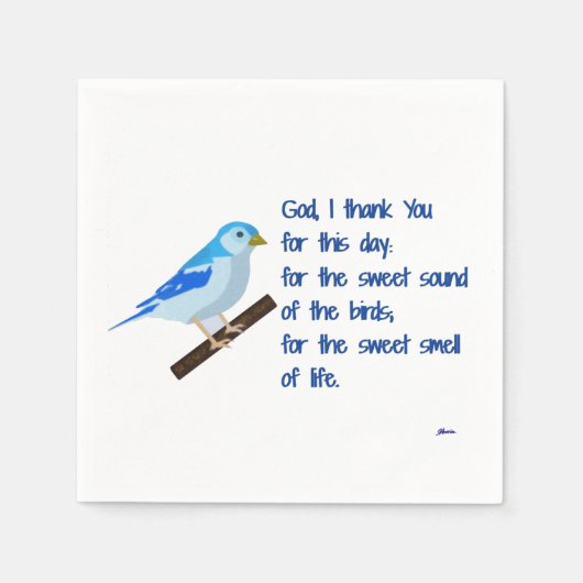 God, ik dank U voor deze dag Servetten (Voorkant)