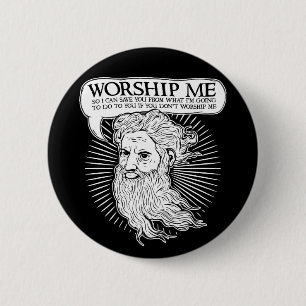God: Ik kan je van me redden Ronde Button 5,7 Cm
