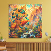 God in de Hemelse Vallei Canvas Afdruk (Insitu (Woonkamer))