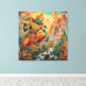 God in de Hemelse Vallei Canvas Afdruk (Insitu (Houten vloer))