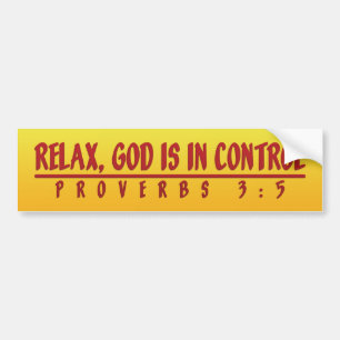 God in de macht bumpersticker