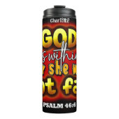 God in haar: zij overwint thermosbeker (Voorkant)