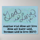 God is 1 John 4:8 Poster (Voorkant)