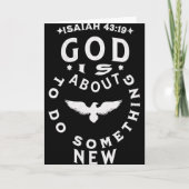 God Is About To Do Soing New Isaiah 4319 Kaart (Voorkant)