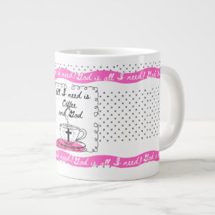God is alles wat ik nodig heb Grote koffiemok! aan Koffiekop