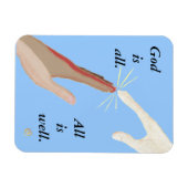 God is alles, wel energie, multi-raciale handen ma magneet (Horizontaal)