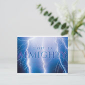 GOD IS ALMACHTIG - Christelijk, geloof, religie Briefkaart (Staand voorkant)