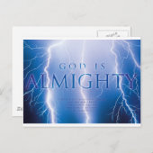 GOD IS ALMACHTIG - Christelijk, geloof, religie Briefkaart (Voorkant / Achterkant)
