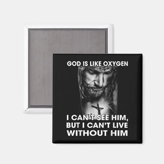 God is als zuurstof, ik kan hem niet zien, ik kan  magneet (Voorkant / Achterkant)