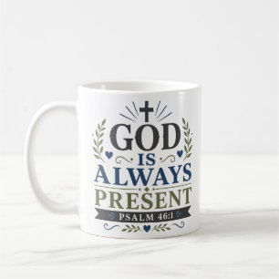 God is altijd aanwezig spirituele geloof quote koffiemok