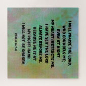 God is altijd bij mij Psalm 16:7-8 Bijbelvers Legpuzzel (Horizontaal)