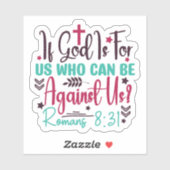 God is altijd bij ons: Romeinen 8 Sticker (Vel)