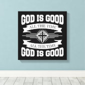 God is altijd goed, Christelijk Canvas Afdruk (Insitu (Houten vloer))