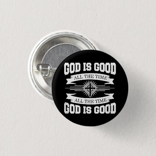 God is altijd goed, Christelijk Ronde Button 3,2 Cm (Voorkant /achterkant)