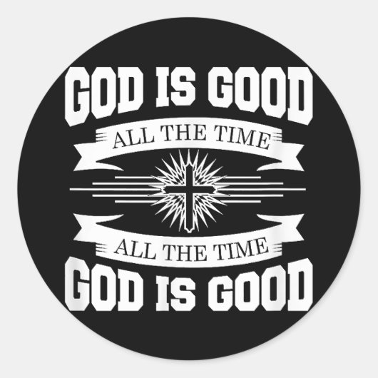 God is altijd goed, Christelijk Ronde Sticker (Voorkant)