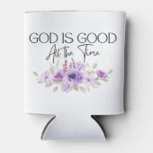 God is altijd goed Christelijke citaatbloem Blikjeskoeler (Voorkant)