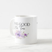 God is altijd goed Christelijke citaatbloem Koffiemok (Voorkant links)