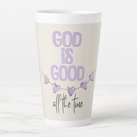 God is altijd goed latte mok (Voorkant)