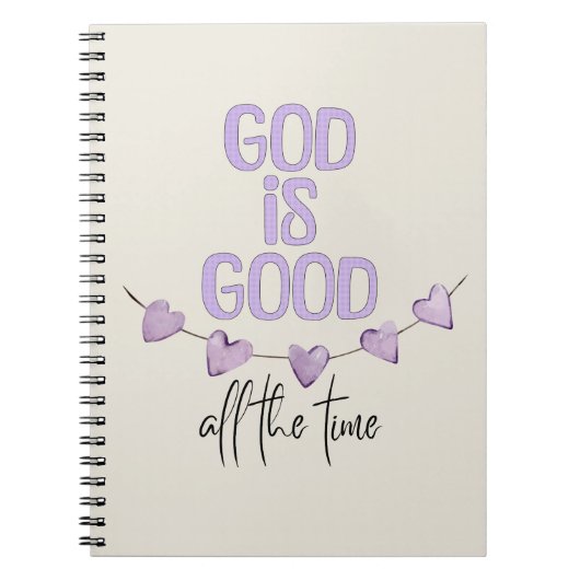 God is altijd goed notitieboek (Voorkant)
