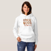 God is altijd goed Retro Bloemen Christelijk Qu Hoodie (Voorkant volledig)