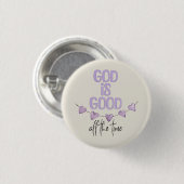 God is altijd goed ronde button 3,2 cm (Voorkant /achterkant)