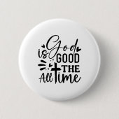 God is altijd goed ronde button 5,7 cm (Voorkant)