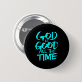 God is altijd goed ronde button 5,7 cm (Voorkant /achterkant)