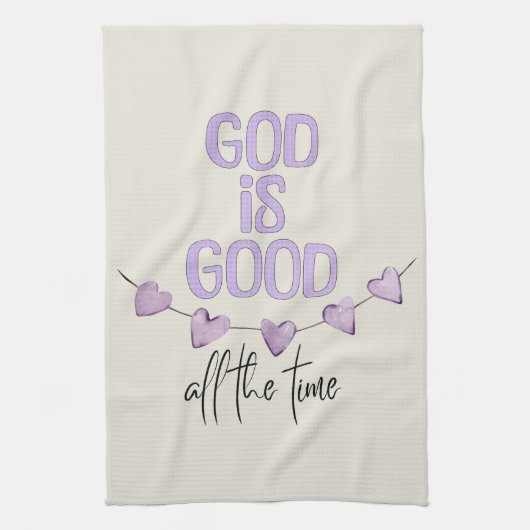 God is altijd goed theedoek (Verticaal)