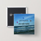 God is altijd goed vierkante button 5,1 cm (Voorkant /achterkant)