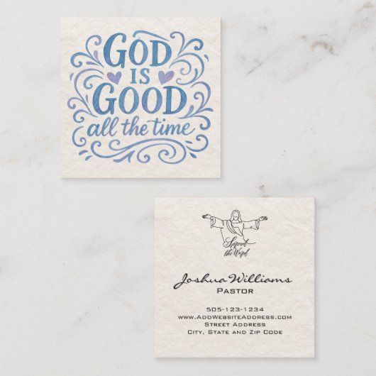 God is altijd goed Visitekaartje (Voorkant / Achterkant)