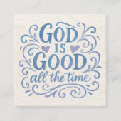 God is altijd goed Visitekaartje (Voorkant)