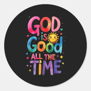 God is altijd goed voor Jezus Christus Christelijk Ronde Sticker