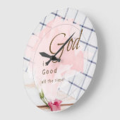 God is altijd goed - Wall Clock Grote Klok (Hoek)