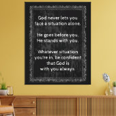 God is altijd met U bent nooit alleen Canvas Afdruk (Insitu (Woonkamer))