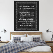 God is altijd met U bent nooit alleen Canvas Afdruk (Insitu (Slaapkamer))