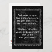 God is altijd met U bent nooit alleen Feestdagenkaart (Voorkant / Achterkant)