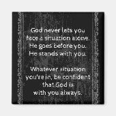God is altijd met U bent nooit alleen Magneet (Voorkant)