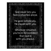 God is altijd met U bent nooit alleen Perfect Poster (Voorkant)
