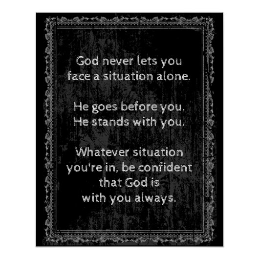 God is altijd met U bent nooit alleen Perfect Poster (Voorkant)