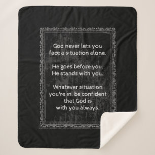 God is altijd met U bent nooit alleen Sherpa Deken