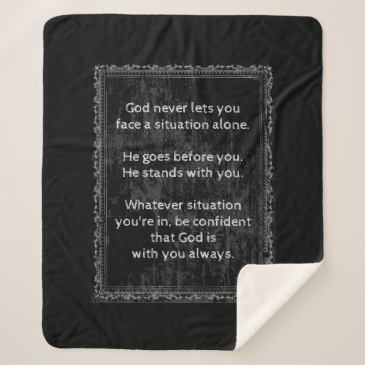 God is altijd met U bent nooit alleen Sherpa Deken (Voorkant)