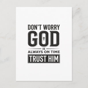 God Is Altijd Op Tijd Christelijke Typografie Desi Briefkaart
