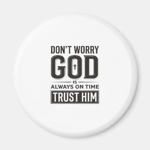 God Is Altijd Op Tijd Christelijke Typografie Desi Magneet
